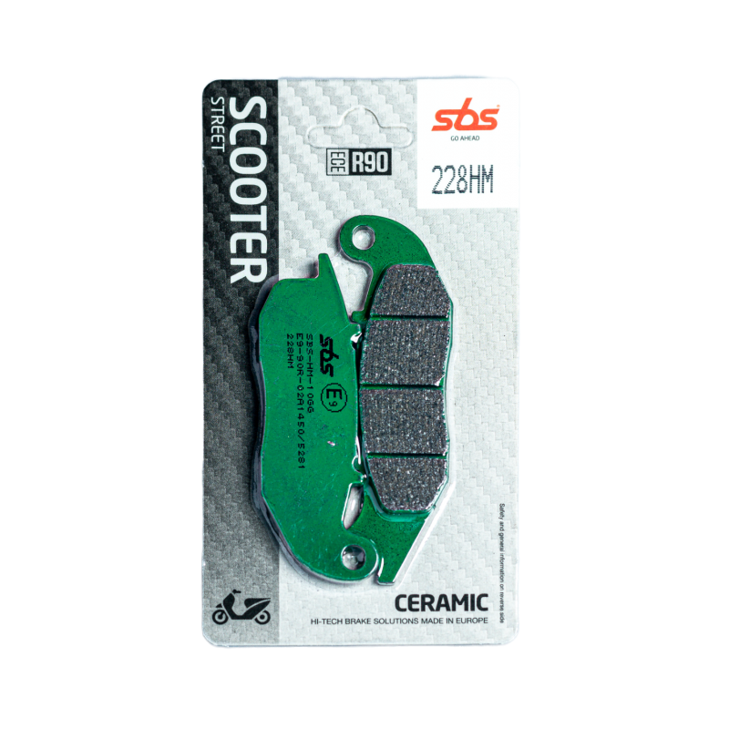 Pastilhas de Travão SBS 228HM Cerâmicas Piaggio Medley / Honda PCX 125 ( apartir de 2019 )