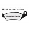 Pastilhas de Travão Nissin 2P-225NS - Suzuki DRZ400 / Yamaha WR250F / Honda XR125 / Fantic