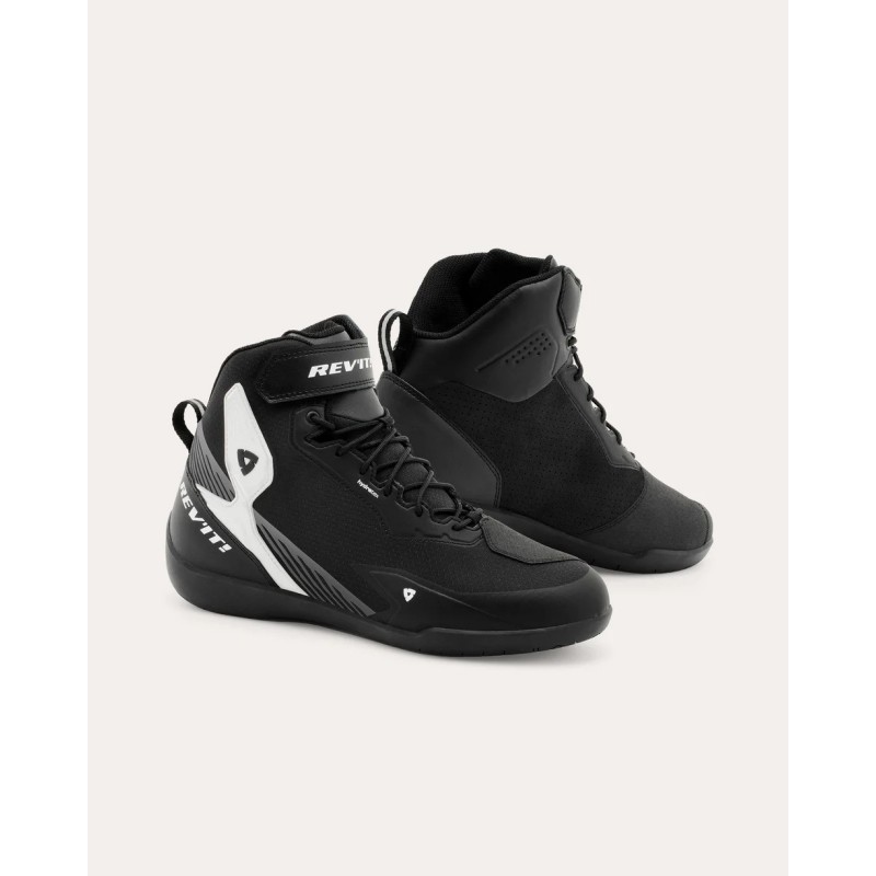 Botas de Estrada Rev´it G-Force 2 H2O Pretas/Brancas ( Impermeáveis)