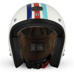 Capacete Gasoline Jet S250 - Branco/Azul/Vermelho