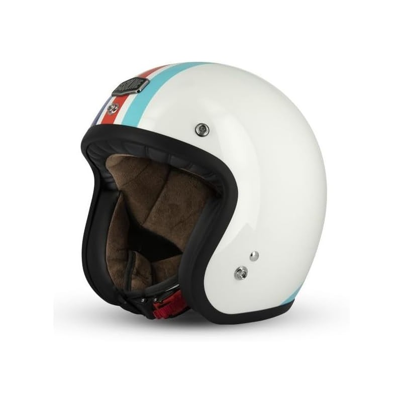 Capacete Gasoline Jet S250 - Branco/Azul/Vermelho