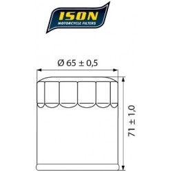 Filtro de Oleo ISON 303 - Honda Hornet 600/900