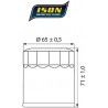 Filtro de Oleo ISON 303 - Honda Hornet 600/900