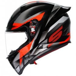 Capacete AGV K1 S Fastlap Preto/Cinza/Vermelho