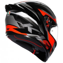Capacete AGV K1 S Fastlap Preto/Cinza/Vermelho