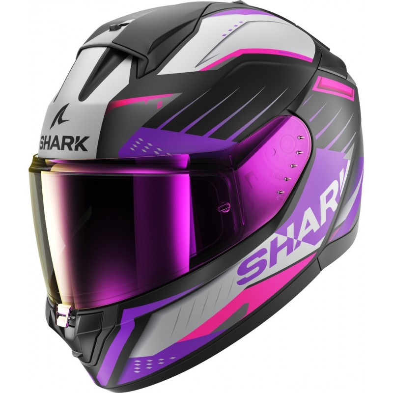 Capacete Shark Ridill 2 Bersek Preto Mate/Rosa