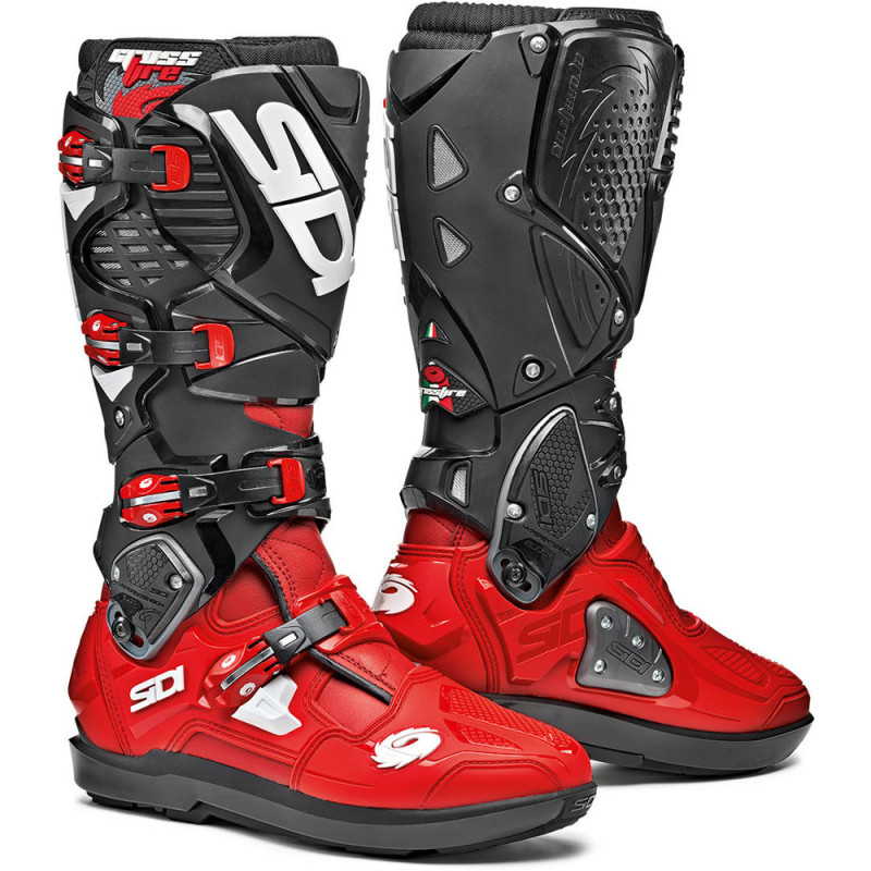 Bota Sidi CrossFire 3 SRS - Pretas/Vermelhas