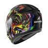 Capacete Shark Ridill 2 Racing Beast - Preto/Rosa/Amarelo