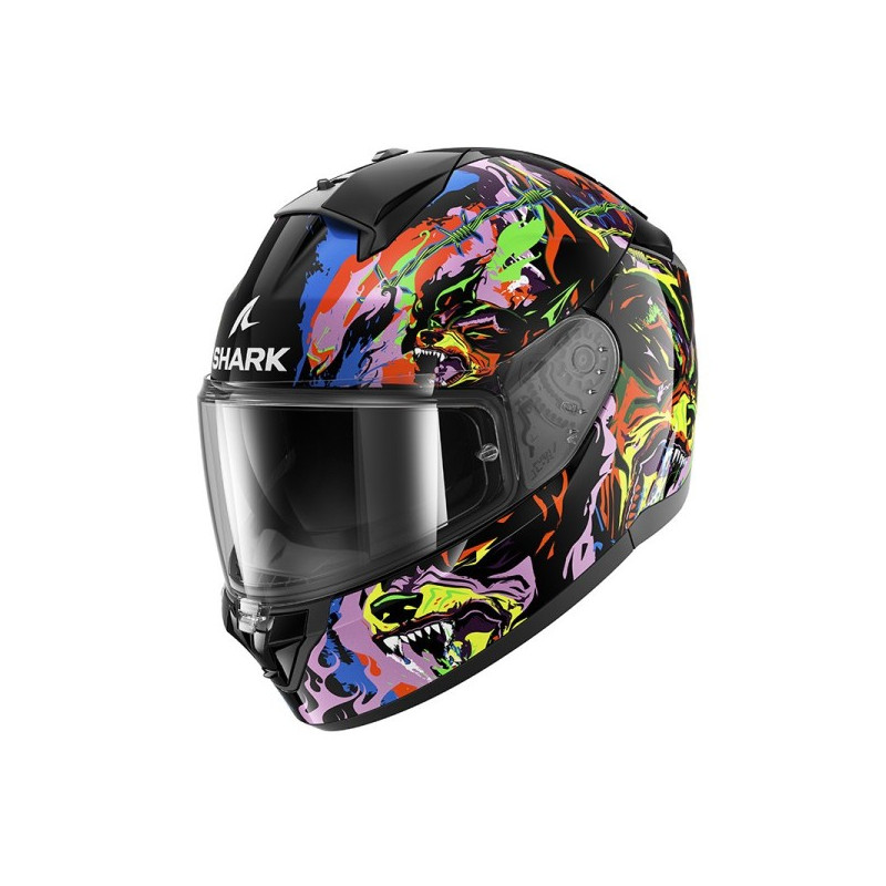 Capacete Shark Ridill 2 Racing Beast - Preto/Rosa/Amarelo