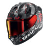 Capacete Shark Skwal i3 Hellcat - Preto Mate/Cromado/Vermelho
