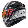 Capacete Shark Skwal i3 Hellcat - Preto Mate/Cromado/Vermelho