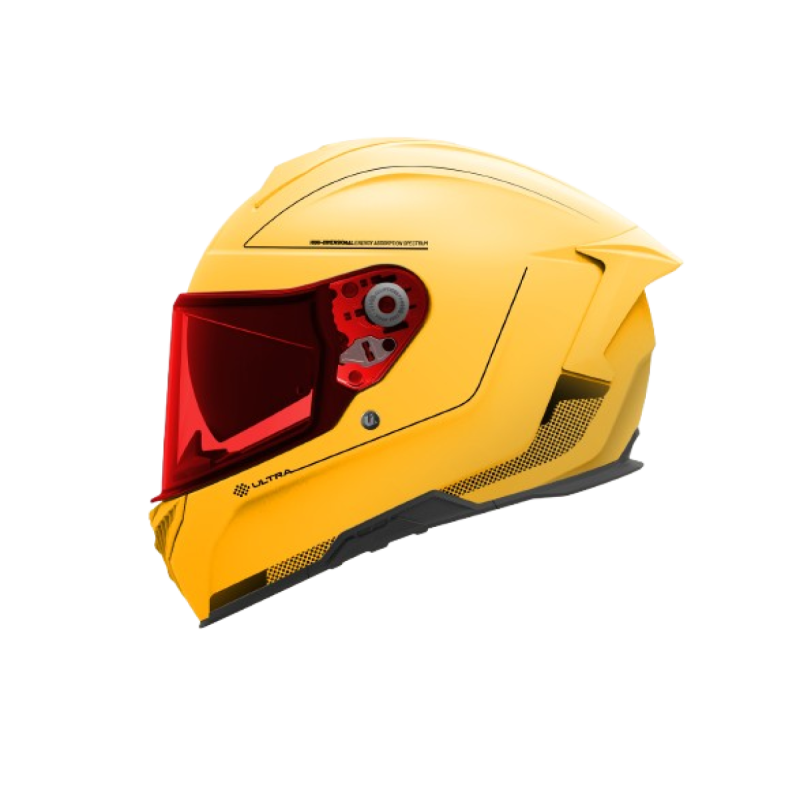 Capacete Integral Unik c/oculo Solar Ultra DV (MicroDot Amarelo)