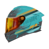 Capacete Integral Unik c/oculo Solar Ultra DV (Honey Azul.Cinza)