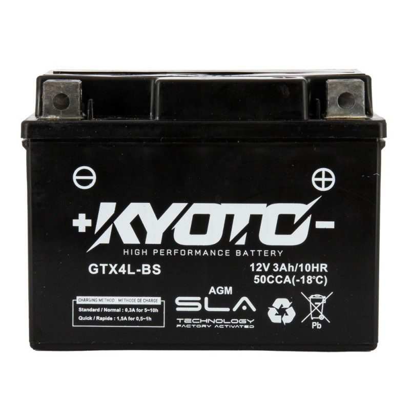 Bateria Kyoto YTX4L-BS / GTX4L-BS SLA - Activada e selada