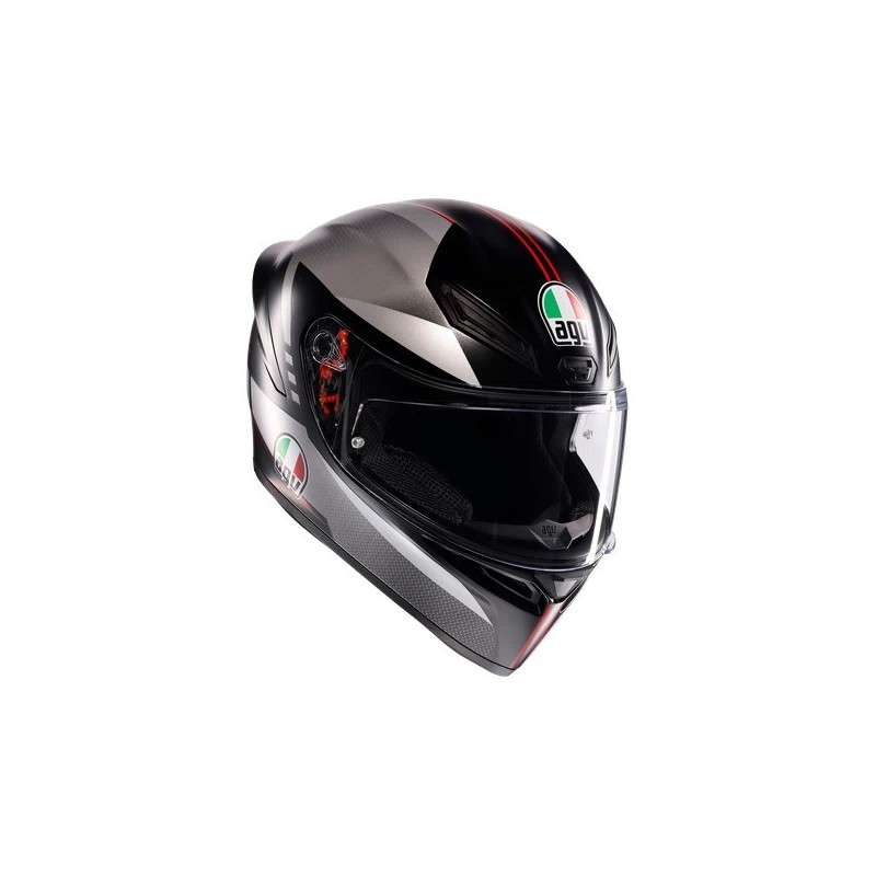 Capacete AGV K1 S Lap Matt Preto/Cinza/Vermelho