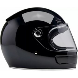 Capacete Biltwell Gringo SV (com viseira) - Preto brilho